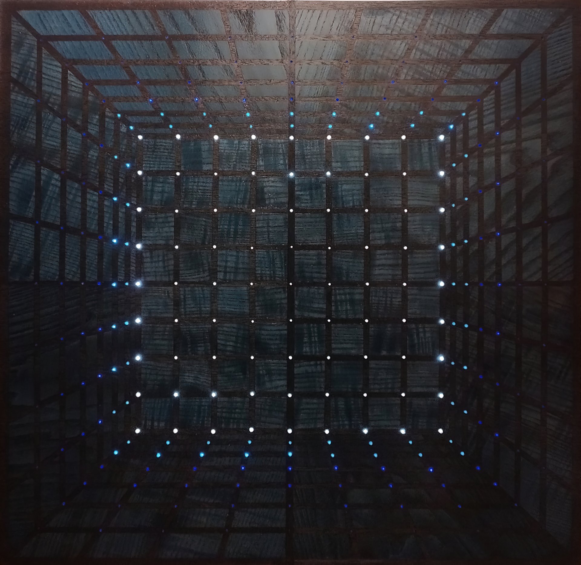Hypercube 4 Tableau de marqueterie -Hypercube-