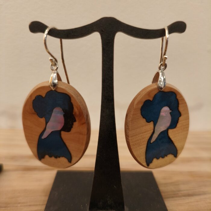 Boucles d'oreilles "un oiseau dans la tête"