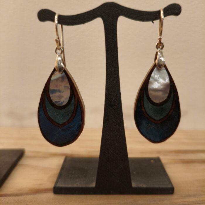 Boucles d'oreilles "paon"